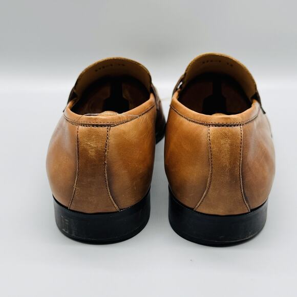 To Boot New York Shoes Mens 12 Brown Leather Penny Loafers Adam Derrick Slip On - Picture 6 of 12